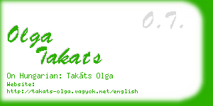 olga takats business card